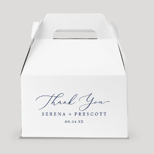 Delicate Blue Calligraphy Vielen Dank für Ihr Inte Geschenkschachtel