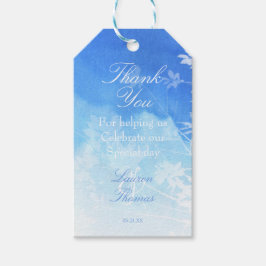 Delicate Blue Watercolor Vielen Dank für Ihr Gesch Geschenkanhänger