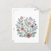Delicate Boho Floral Card