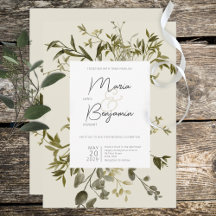 Delicate Boho Greenerity Einladung Hochzeit