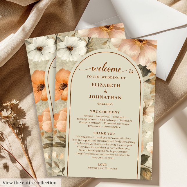 Delicate Boho Terracotta Beige Olive Sage Program Programm (Delicate Boho Terracotta Beige Olive Program)