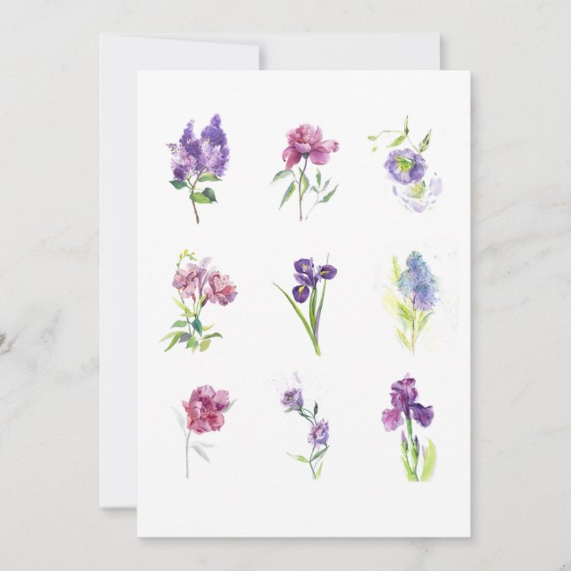 Delicate Botanical Collection – Elegant Floral Art Dankeskarte (Vorderseite)