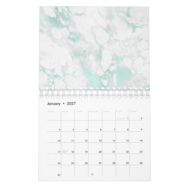 Delicate Coral Clouds Art Navy Blue Sky Pastel Kalender (Jan 2027)