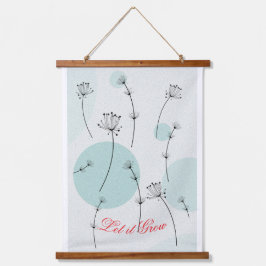 Delicate Dandelion Wish Design Wood Topped Wall Wandteppich Mit Holzrahmen