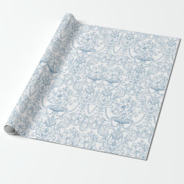 Delicate Dusty Blue Pattern Geschenkpapier