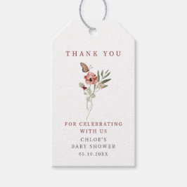 Delicate Fall Floral Butterfly Bouquet Geschenkanhänger