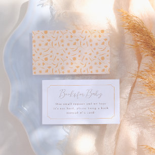 Delicate Floral Spring Storybook Baby Dusche Begleitkarte