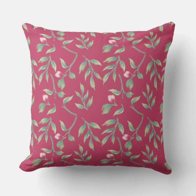 Delicate Florals Innuendo Pink Kissen (Vorderseite)