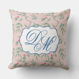 Delicate Florals Mauve Chalk Kissen