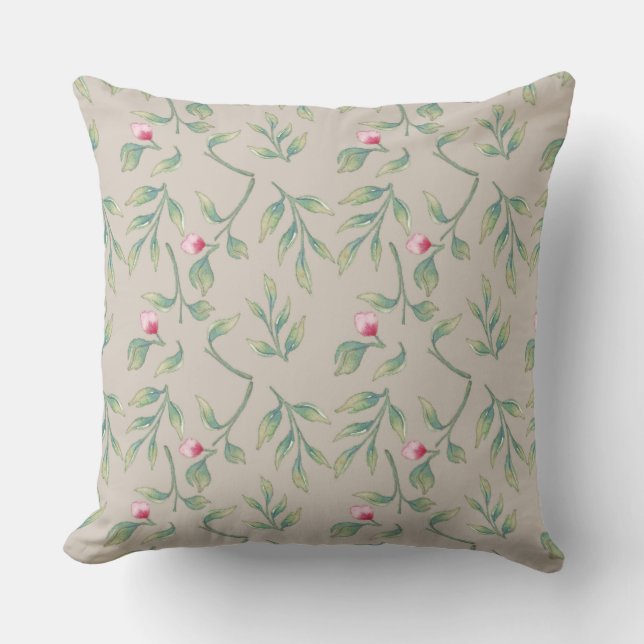 Delicate Florals perfekt blass Kissen (Vorderseite)