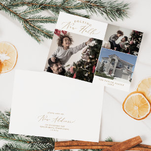 Delicate Gold Decke Neue Hallen Neue Zuhause Weihn Feiertagskarte