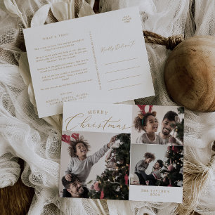 Delicate Gold Frohe Weihnachten 3 Foto Newsletter