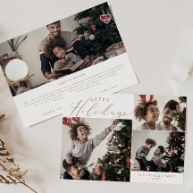 Delicate Gold Happy Holidays 4 Foto Newsletter