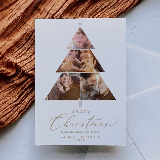 Delicate Gold Heilige Verlobung Foto Feiertagskarte (Von Creator hochgeladen)