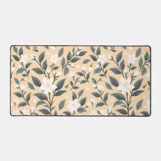 Delicate Jasmine Floral Pattern Schreibtischunterlage