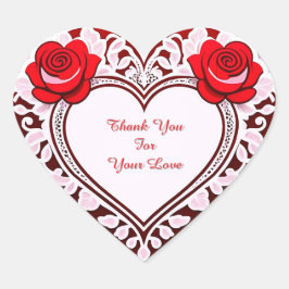 Delicate Lace Heart Card Herz-Aufkleber