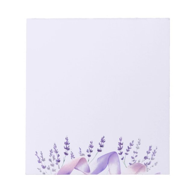 Delicate Lavender Stems Notepad Notizblock (Vorderseite)