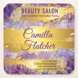 Delicate Lilac Watercolor Rechteckiger Pappuntersetzer