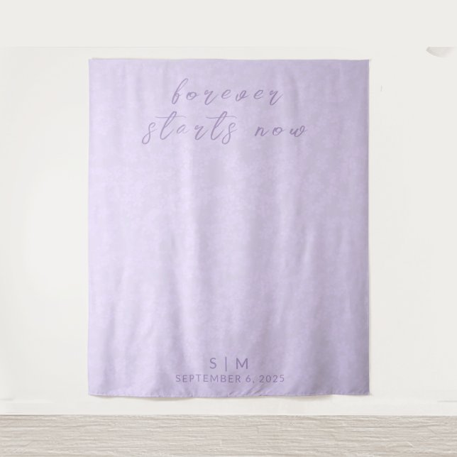 Delicate Lilac Wedding Foto Backdrop Tapestation Wandteppich (Vorderseite)