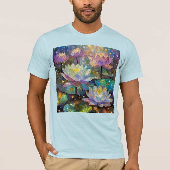 Delicate Lotus Flowers Blossoming in the Snow T-Shirt (Vorderseite)