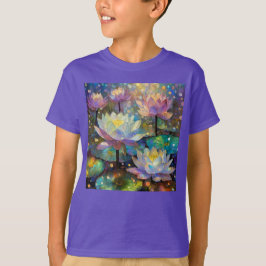 Delicate Lotus Flowers Blossoming in the Snow T-Shirt