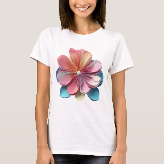 Delicate Paper Petal Bloom T-Shirt (Vorderseite)