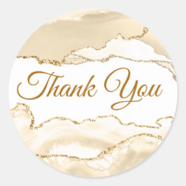 Delicate Peach Agate Vielen Dank, dass Sie Aufkleb Runder Aufkleber