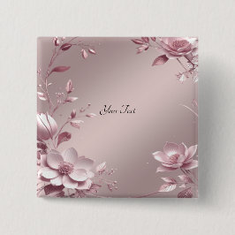 Delicate Pink Floral Button