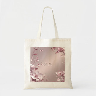 Delicate Pink Floral Tote Bag Tragetasche
