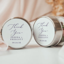 Delicate Pum Lila Danke Gastgeschenk Hochzeit