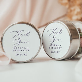 Delicate Pum Lila Danke Gastgeschenk Hochzeit Runder Aufkleber