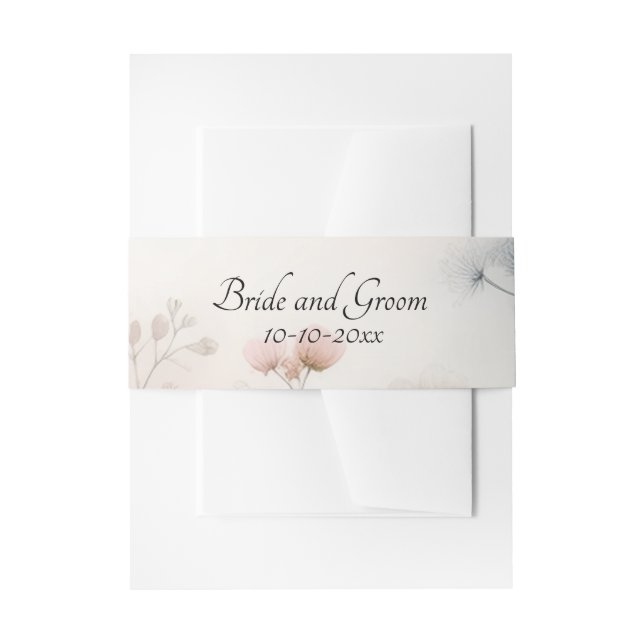 Delicate Queen Anne's Lace Einladungsbanderole (Vorderseite Beispiel)