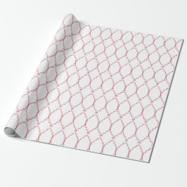 Delicate Red Geometric Pattern Giftwrap Geschenkpapier