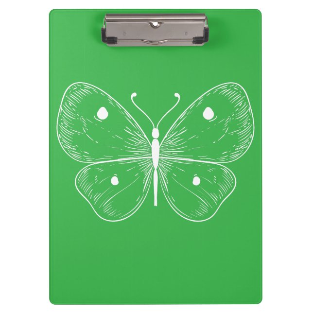 Delicate Sketch Butterfly Klemmbrett (Vorderseite)