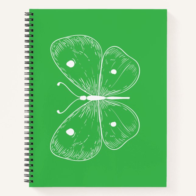 Delicate Sketch Butterfly Notizbuch (Vorderseite)