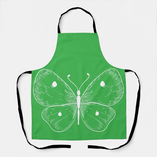 Delicate Sketch Butterfly Schürze (Vorderseite)