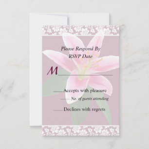 Delicate Stargazer Lily Einladung Hochzeit