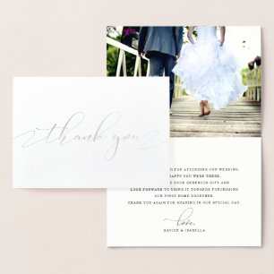 Delicate Vielen Dank Script (Real Foil) Folienkarte