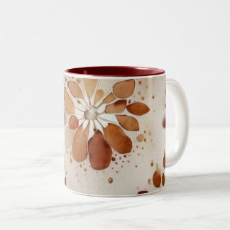 Delicate Watercolor Floral Coffee Mug Zweifarbige Tasse