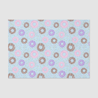 Delicious Donuts Tissue Paper on Blue Seidenpapier