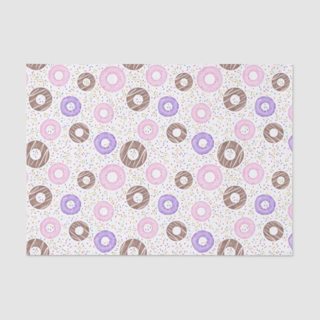 Delicious Donuts Tissue Paper on White Seidenpapier (Vorderseite)