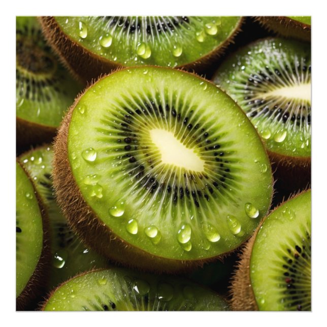 Delicious Green Kiwis Fotodruck (Vorne)