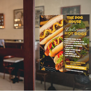Delicious Hotdogs Restaurant Medium anpassen Poster