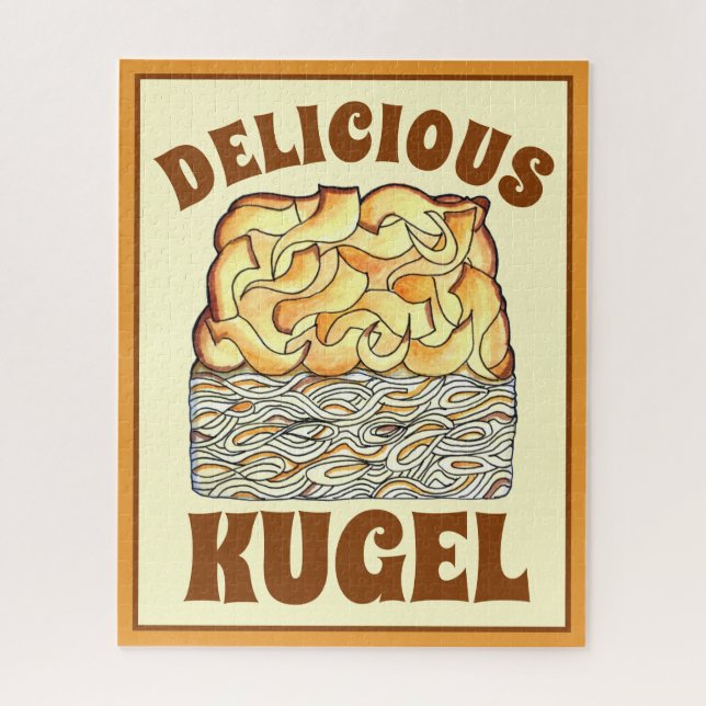 Delicious Kugel Jewish Egg Noodle Casserole Puzzle (Vertikal)
