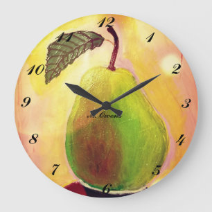 Delicious Pear Wall Clock Große Wanduhr