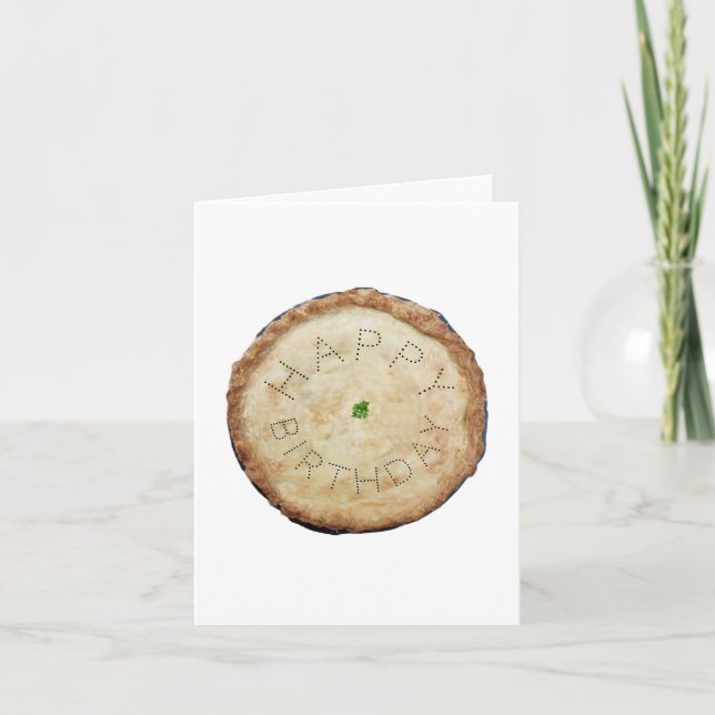 Delicious Pie Funny Birthday Card Karte (Vorderseite)