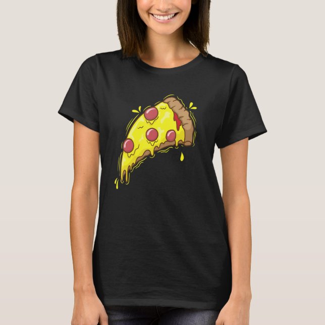 delicious Piece of Pizza Fast Food Stone Oven T-Shirt (Vorderseite)