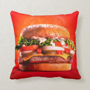 Delicious Steak Cheese Burger Kissen