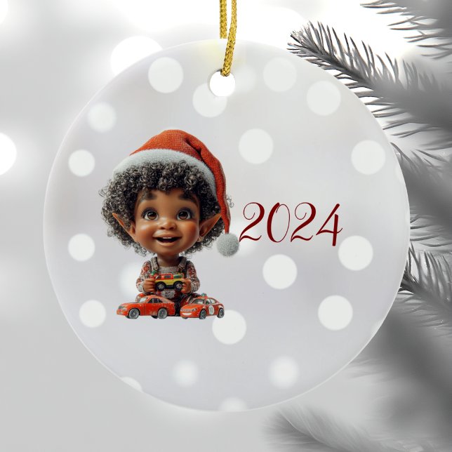 Delighted Baby Christmas Elf Keramik Ornament (Von Creator hochgeladen)