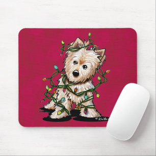 DeLighted Christmas Terrier Mousepad